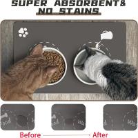 Alfombrilla de alimentación para mascotas, Mantel Individual de secado rápido, impermeable, tazón de comida para perros y gatos - details 1