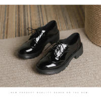 Zapatos de mujer huecos de cabeza redonda con cordones delanteros versátiles antideslizantes de suela gruesa de cuero suave - details 18