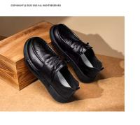 Zapatos Oxford formales cómodos con cordones de piel para hombre, para negocios, oficina, transpirables, redondos, de uso diario - details 10