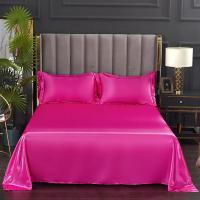 1 pc Bed Sheet for Summer Ice Cool Fabric Top Sheets Satin Smooth Flat Bed Sheet for Double Bedding (no pillowcase) - details 16