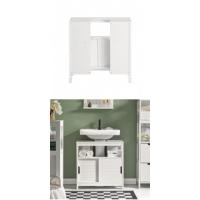 SoBuy Armario de Baño Mueble Baño Auxiliar Organizador con 1 Comportamiento Abierto y 2 Puertas 70 x 35 x 90 cm Blanco BZR121-W ES - details 23