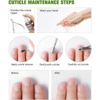 Alicate para cutículas, cortador y removedor profesional de la cutícula del acero inoxidable para la piel muerta y la cutícula - details 0
