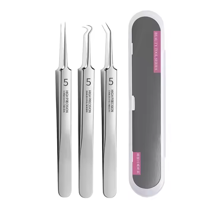 Pinzas ultrafinas para espinillas, dispositivo especial para salón de belleza, cierre de raspado, aguja para acné, herramientas - 1