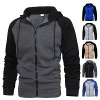 New Outerwear for Men in Autumn and Winter, Color Blocked Fashion with Raglan Sleeves, Hoodie for Men, Casual Sports Top - details 1