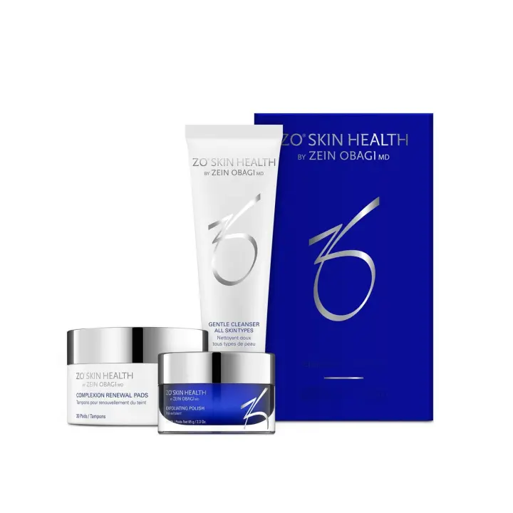 Kit de Renovación de Salud de la Piel ZO Limpiador Suave de 200 ml, Exfoliante de 65 g, Hidratante de 50 ml Equipo de Fitness Portátil - 1