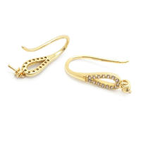 Latón color oro de 18 quilates, compatible con cuentas de medio agujero con ganchos de medio pasador para pendientes, joyería de alta calidad, accesorios para manualidades. - details 56