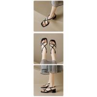 Sandalias mujer verano exterior desgaste verano tacón grueso estilo de hadas punta zapatos correas tacones altos mujer - details 8