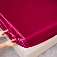 1 pza. Sábana ajustable de satén en color liso (sin funda de almohada), sábanas suaves protectoras de colchón, cómodo - details 0