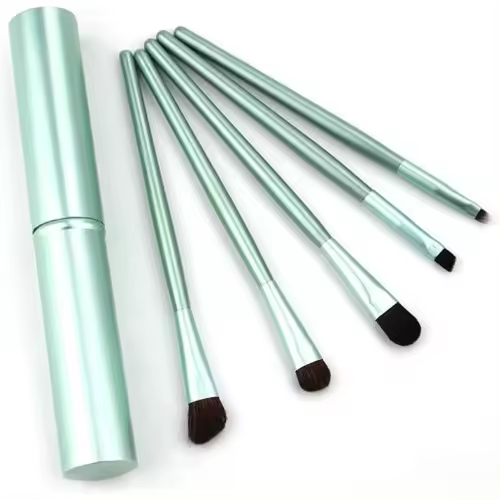 Set Profesional de Brochas de Maquillaje Juego de Pinceles para Ojos con Sombras de Ojos, Blush y Polvo 5 Piezas - 1
