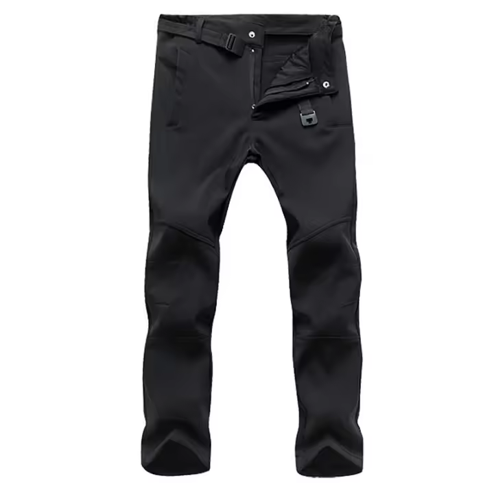 LNGXO Pantalones de Vellón para Hombres Cálidos, Impermeables, a Prueba de Viento para Invierno - 1