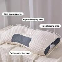Almohada ortopédica 3D para el cuello, cojín de alta elasticidad, suave, porosidad, lavable, ropa de cama para Hotel y hogar - details 0