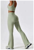 Traje de Yoga Deslizante para Mujer Entrenamiento de Baile Secado Rápido Fitness y Ocio Conjunto de Deporte de Dos Piezas Chaleco+Pantalones - details 13
