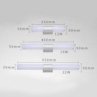 Lámparas de pared Led para espejo de baño, tubo de luz LED moderno, resistente al agua, 12W, 16W, 22W, AC85-265V - details 3