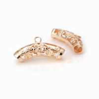 Colgantes de tubo curvado de nube de latón, Color oro de 18K de alta calidad, conector de pulsera, suministros para fabricación de joyas, accesorios Diy - details 17
