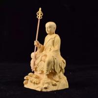 Tallado Huangyang, estatua del hogar del rey tibetano, decoración de estatua de Buda para sala de estar, artesanías de madera, regalos tallados en madera - details 0
