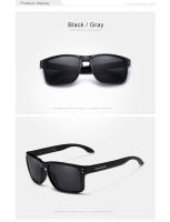 KINGSEVEN-gafas de sol polarizadas para hombre y mujer, lentes cuadradas Retro TR90 con diseño de patrón de fibra de carbono, para deportes al aire libre - details 3