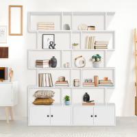 Estantería de Almacenamiento Elegante en Forma de S de 6 Niveles con Puertas - details 6