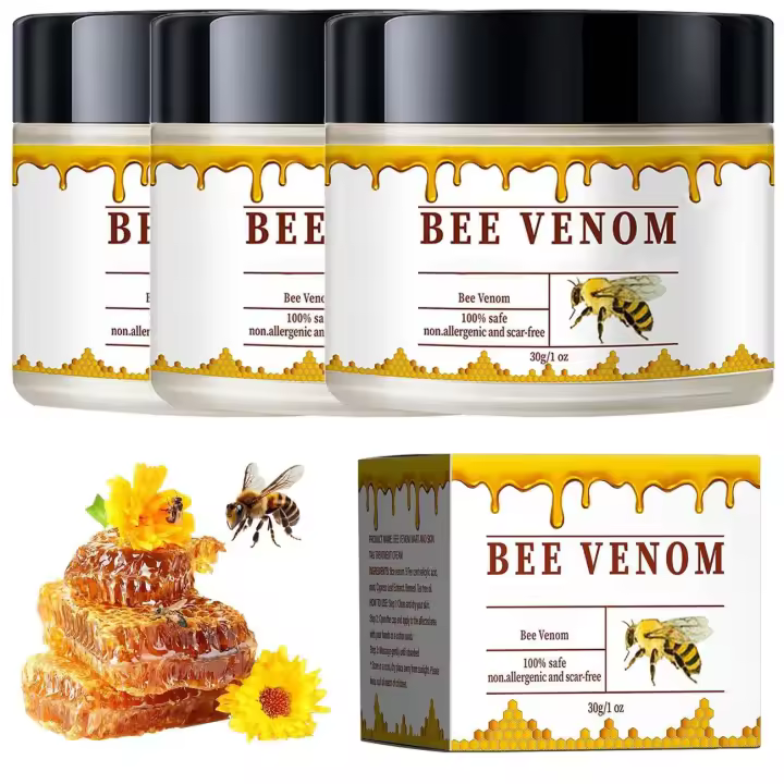 Crema para la piel de 3 piezas, eliminación y reparación profesional, crema de tratamiento de veneno de abeja natural para todas las partes del cuerpo - 1