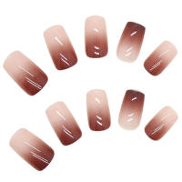 Uñas postizas cuadradas medianas y brillantes, niñas artificiales insípidas y ecológicas, uñas para bricolaje en el hogar - details 5