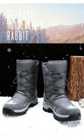 Botas de nieve cálidas y afelpadas para hombre, botines informales de alta calidad, impermeables y antideslizantes, para senderismo y trabajo en invierno - details 2