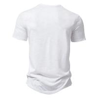 Camisetas de Moda Callejera Hip Hop para Hombres Alta Calidad en Algodón, Manga Corta, Botón, Color Uno - details 15