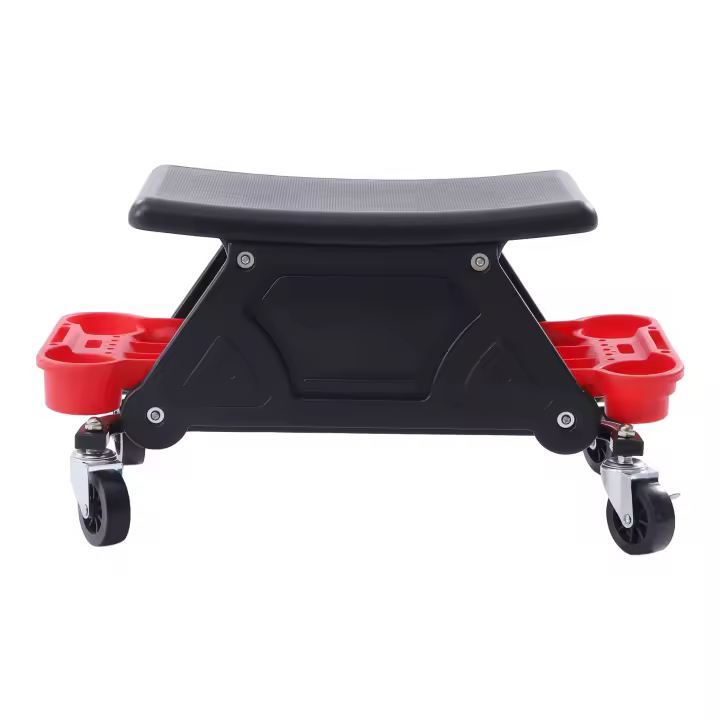 Asiento para detalles, taburete mecánico con ruedas, asiento o silla con ruedas móvil, organizador de herramientas, bandejas de almacenamiento para garaje, bricolaje, hogar, lavado de autos, proyectos de pulido de cera - 1