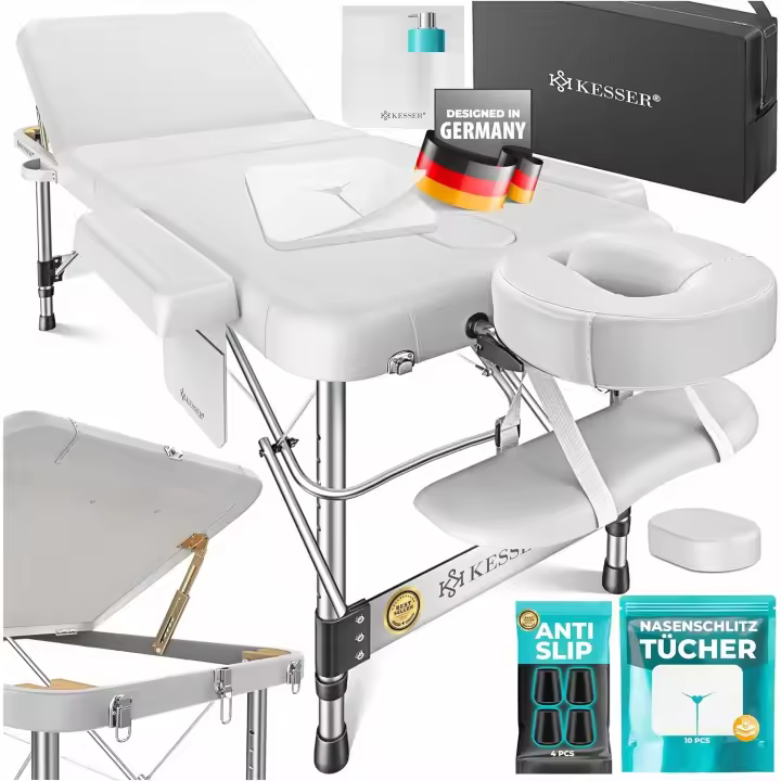 Silla de Masaje Camilla Plegable y Ajustable en Altura Terapia Estética de 3 Zonas - 1