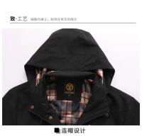 Chaqueta impermeable con capucha para hombre, Parka informal para exteriores, Abrigo con capucha, chaqueta rígida - details 21