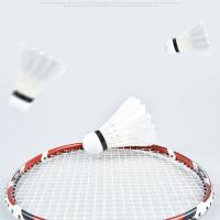 Volante de bádminton profesional de 3/6/12 piezas, pluma de ganso blanca duradera, entrenador de bádminton, bolas estables de entrenamiento - details 5