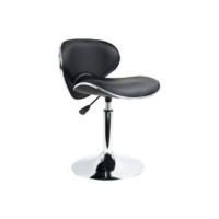 FURWOO Silla de café Silla de barbero Altura ajustable giratoria Respaldo pequeño Tareas Sala de estar Tienda Desayuno Hogar Cocina Silla de Bar Negro - details 9