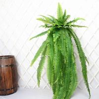 Helecho de plástico de alta calidad para colgar en la pared, helecho Artificial de ratán de hoja persa grande para restaurante - details 3