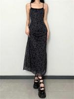 Wsevypo wers-vestido largo con tirantes finos para mujer, vestido largo con espalda descubierta y sin mangas, cuello redondo, ropa de calle - details 0