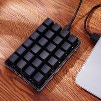 Miniteclado mecánico para juegos, dispositivo de atajo programable, ro personalizado, negro, 24 teclas, 2/5/9/16 teclas - details 2