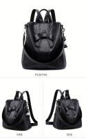 Mochila de Almacenamiento de Textura Sólida Estilo Retro con Lazo Ideal para Trabajo Diario - details 4