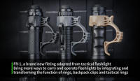 Anillo Táctico Nextorch FR-1 para Linterna Función de Corte Rápido Adecuado para Cuerpo de Linterna de 23.2mm-25.5mm Adecuado con TA20/TA30C/E51C Libre de Manos en Todo Momento Material de Acero y Nylon - details 1
