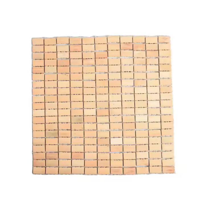 Alfombrilla de asiento fresca de verano, cojín de asiento de bambú con forma de Mahjong de alta ventilación, suministro de sueño para oficina, funda cuadrada para silla de refrigeración, sofá - 1