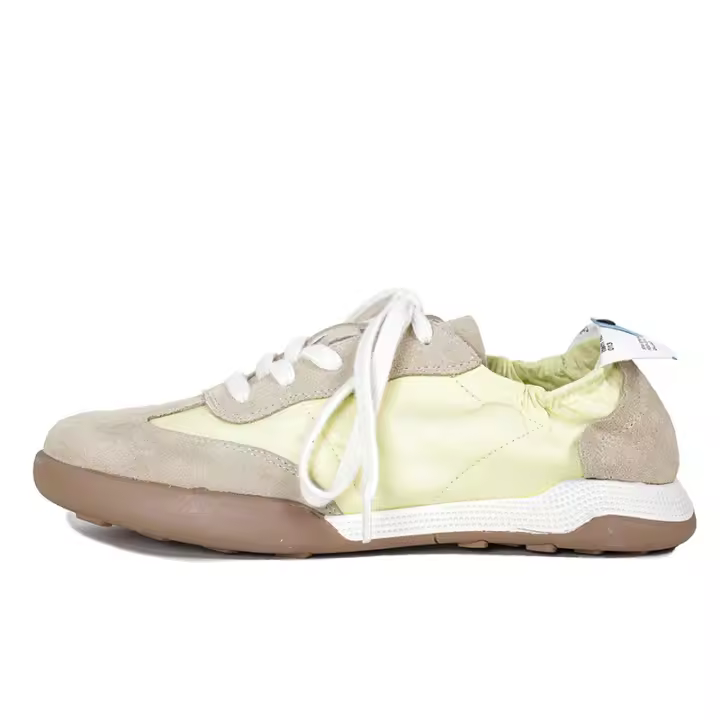Cuero casual deportes Forrest Gump zapatos pequeños zapatos blancos zapatos de entrenamiento de ballet de las mujeres. - 1