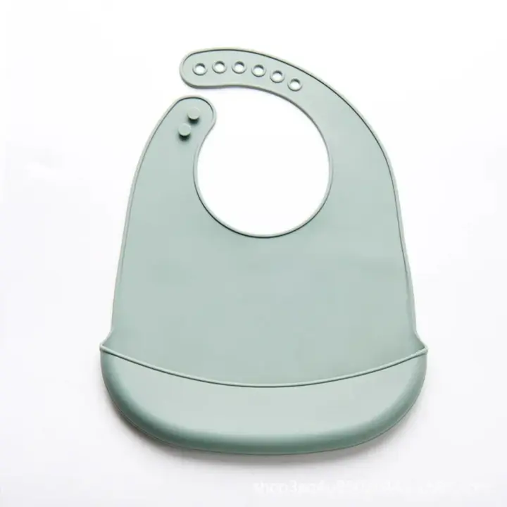 Babero ajustable impermeable para bebés, Babero de silicona ajustable, suave, para recién nacidos, toalla de goteo de Saliva - 1