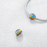 Cuentas de plata de ley 925 con diseño de galaxia, estrellas azules y en forma de corazón, compatibles con pulsera Original Pandora, cuentas, regalo de joyería para mujer - details 2