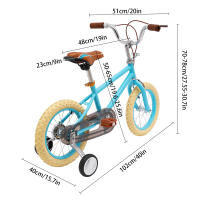 Bicicleta para niños, bicicleta de 14 pulgadas, bicicletas para niños con bicicletas adicionales - details 0