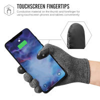 Guantes de cobre de compresión para artritis, guantes de cobre sin dedos para escritura por computadora y trabajo diario, alivio del dolor de manos y soporte - details 35