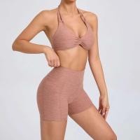 Traje de entrenamiento de gimnasia reforzado deportivo para mujer, ropa deportiva para mujer, traje de yoga rosa, verde y rojo 2024 - details 27