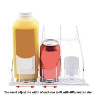 Organizador de bebidas para nevera, dispensador automático de refrescos, sostiene hasta 15 latas, color blanco - details 3
