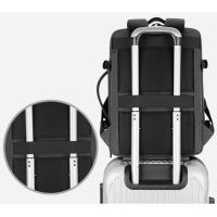 Mochila de viaje clásica para hombre, morral de negocios expandible con USB, bolsa de gran capacidad para ordenador portátil, impermeable, a la moda - details 22