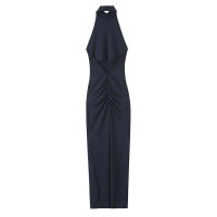 Vestido Largo con Cuello Halter para Mujer OUWU Elegante con Hombros Descubiertos y Espalda Descubierta Maxi Sexy para Primavera y Verano Vestido de Fiesta Liso Elegante - details 2