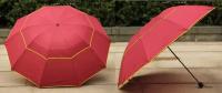 Paraguas grande de doble capa para hombre y mujer, sombrilla resistente a la lluvia y al viento, portátil, 3 pliegues, 130cm - details 13