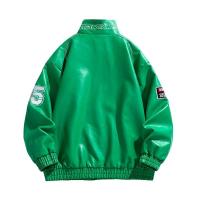 Primavera y otoño nueva ropa de motocicleta para hombres marca de moda chaqueta de cuero PU chaqueta fina moda abrigo bordado - details 20
