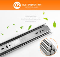 KAK-Guías para cajón, correderas de acero inoxidable de 10"-22" para gavetas, cierre suave, rieles deslizantes de tres partes para muebles - details 5