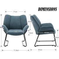 Sofá de Salón Moderno de Lino Estilo de Descanso con Brazo para Dormitorio - details 36