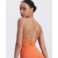Sujetador deportivo sin costuras para mujer, espalda cruzada, alta elasticidad, camiseta sin mangas para Fitness, Yoga, gimnasio - details 12